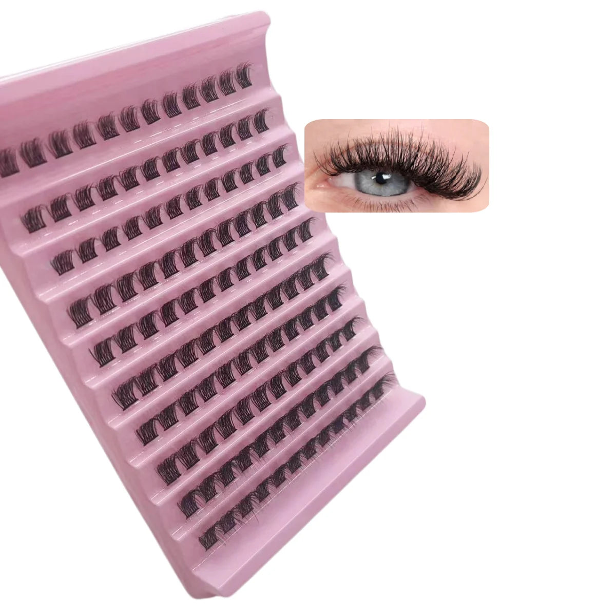 DIY Cluster Wimperextensions – D Curl Mix