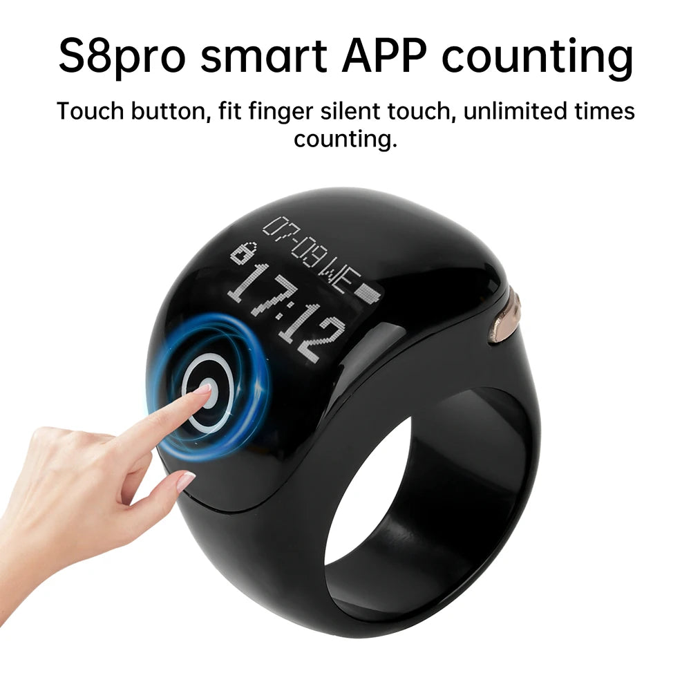 S8 Pro Smart Ring – Bluetooth Teller met OLED Display