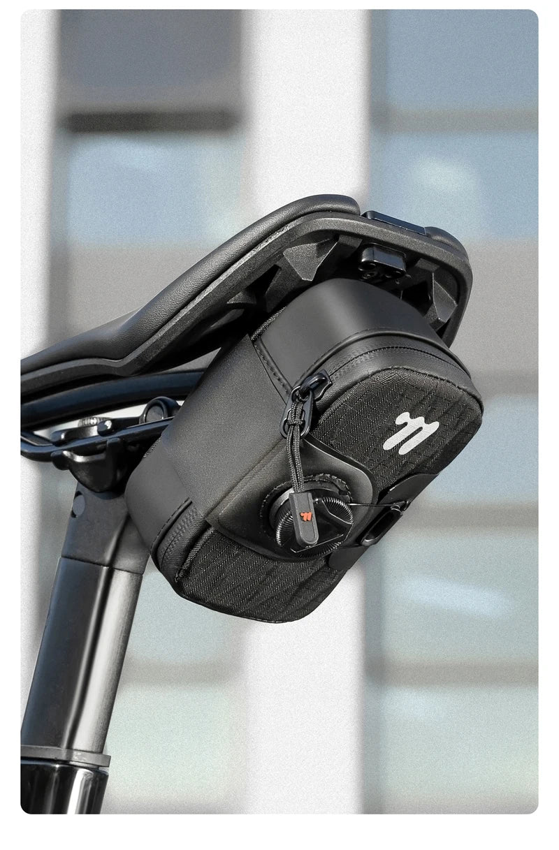 WEST BIKING Mini Bicycle Saddle Bag Knob Self-locking Portable Cycling Tail Bag Tool Storage Bag MTB Road Bike Accessories