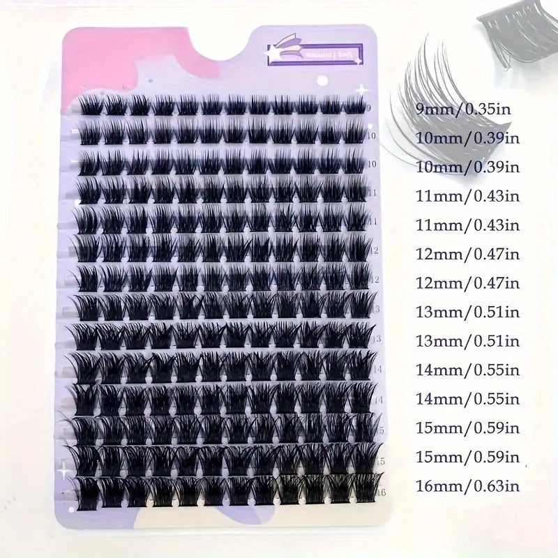 DIY Cluster Wimperextensions – D Curl Mix