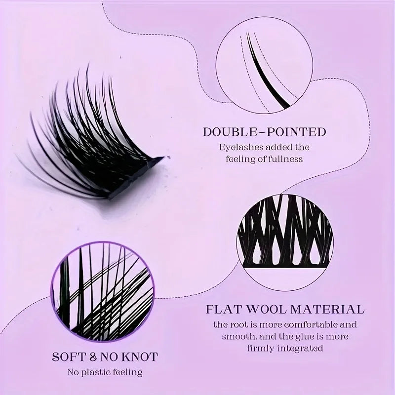 DIY Cluster Wimperextensions – D Curl Mix