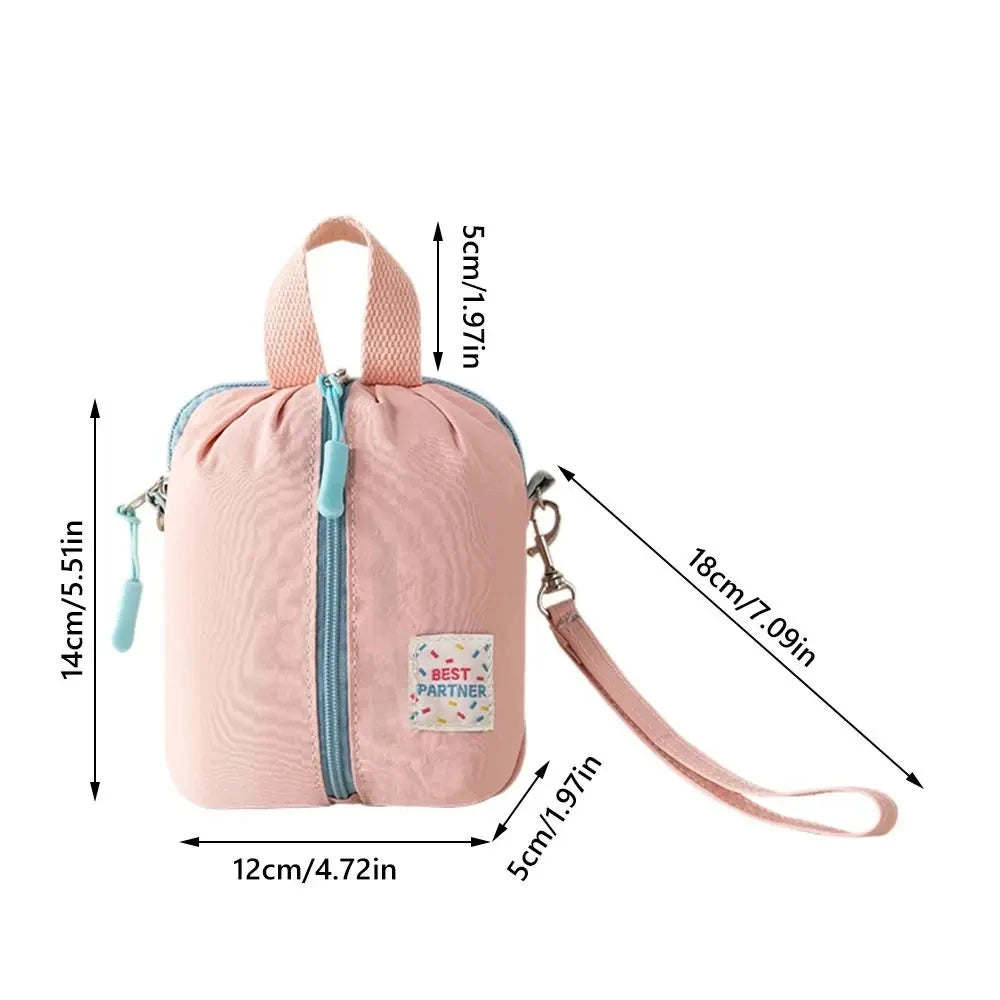 Portable Small Sanitary Napkin Storage Bag Macaron Travel Toiletry Cosmetic Case Makeup Organizer Versatile